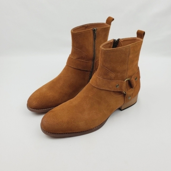 Steve Madden Palazo Mens Tan/ Brown Suede Zipper Casual Dress Boots main image 5